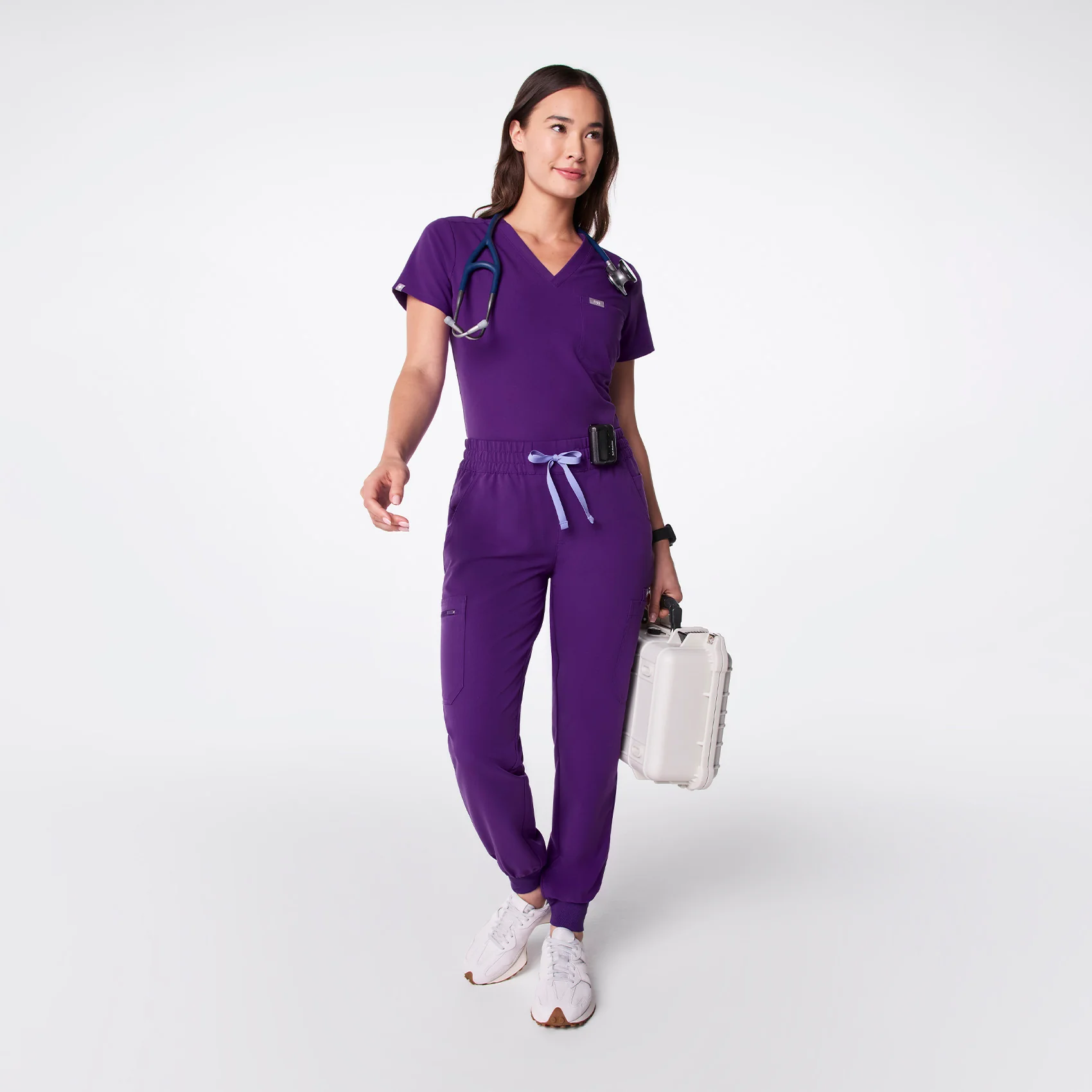 women's Digital Grape Uman Relaxed - Tall Jogger Scrub Pant - Image 2