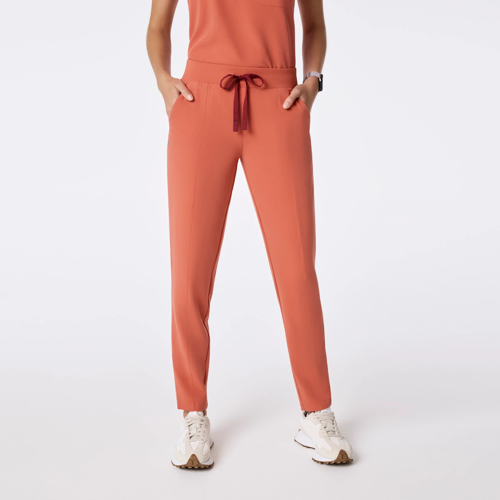 women's Spiced Cider Victoria Slim Tapered - Petite Scrub Pant
