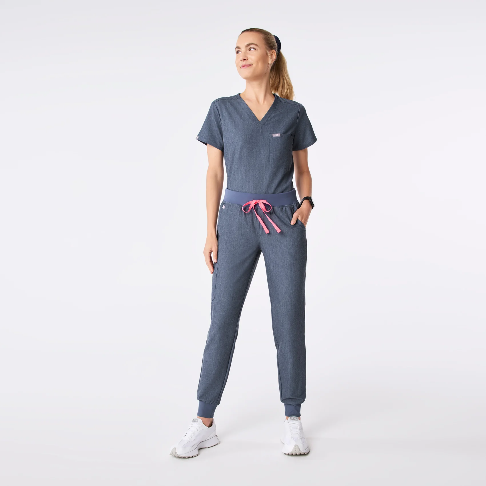 women's Heather Denim Zamora - Petite Jogger Scrub Pant™ - Image 2