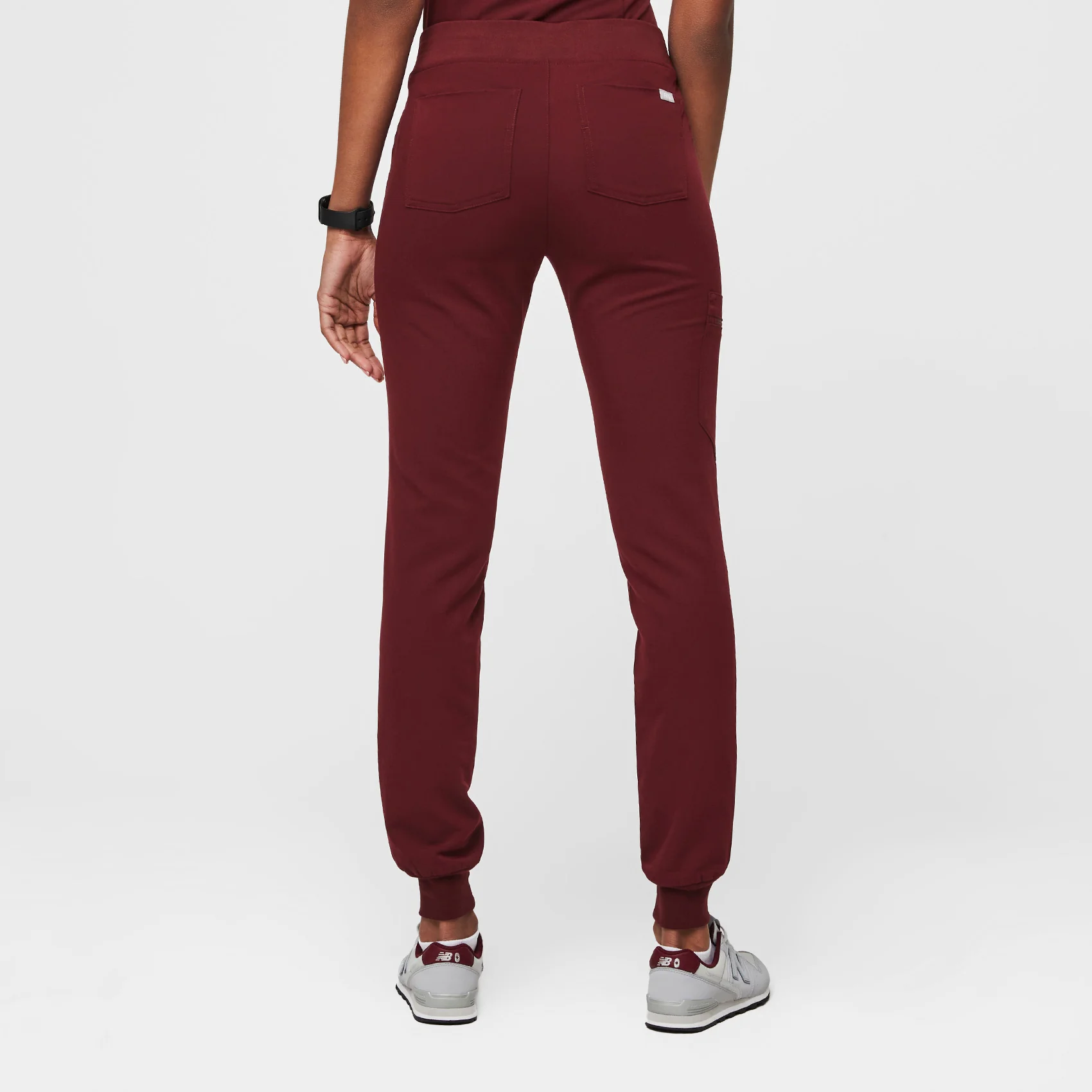 Women's Burgundy Zamora™ - Petite Jogger Scrub Pants - Image 4